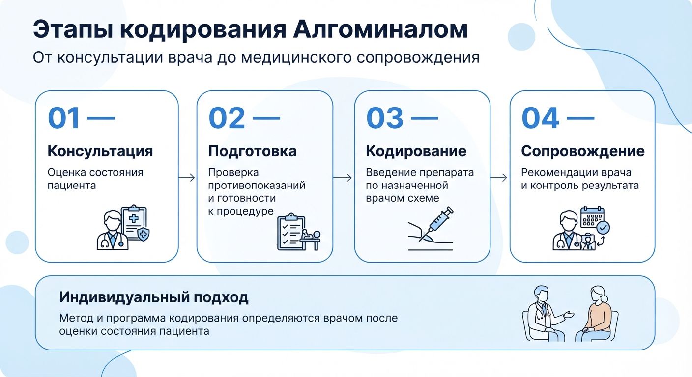 Кодирование препаратом «Алгоминал» в Киренске инфографика